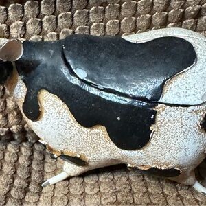 Black and White Cow Figurine